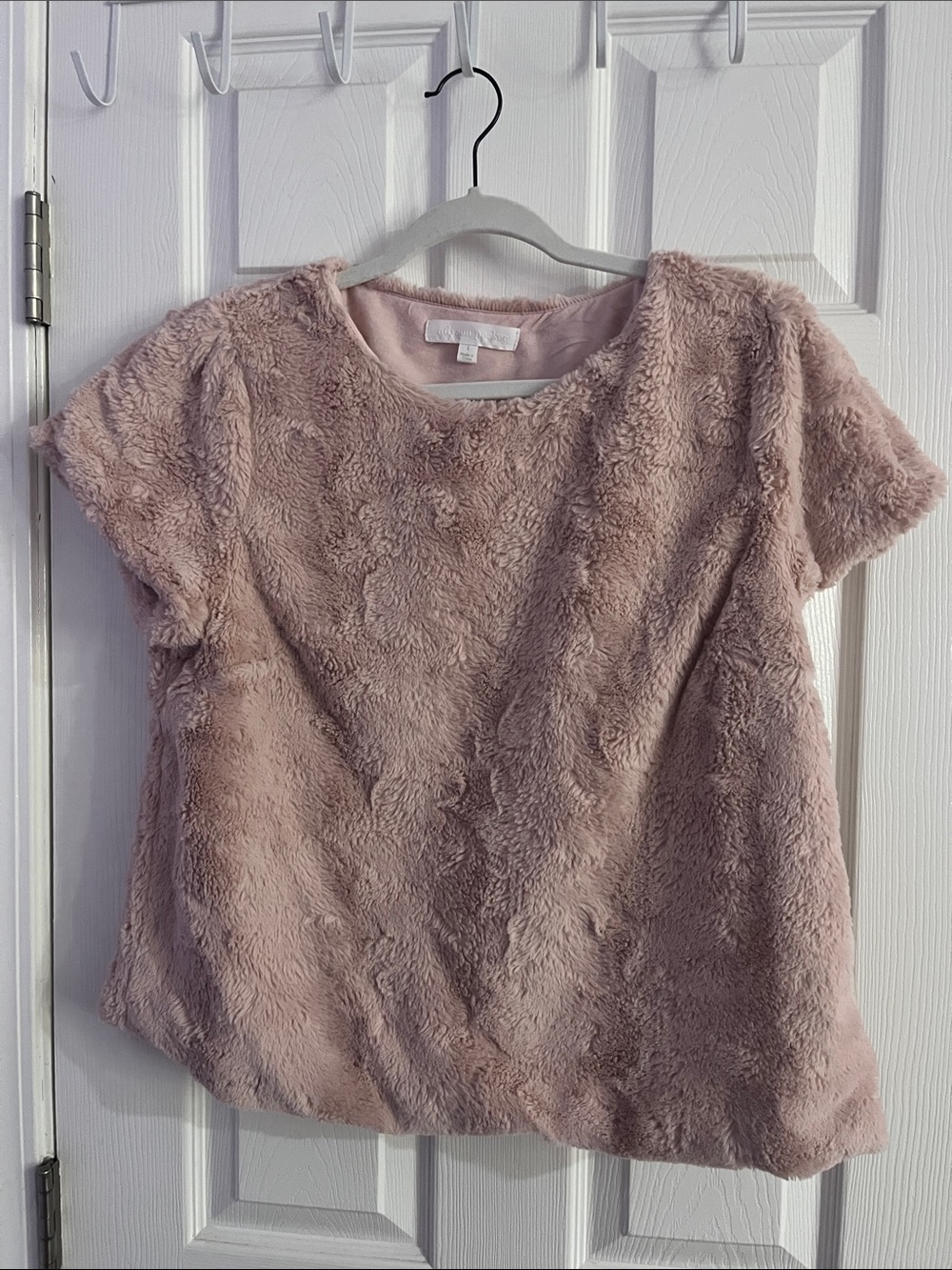 Plush Short-Sleeve Top - Blush Pink